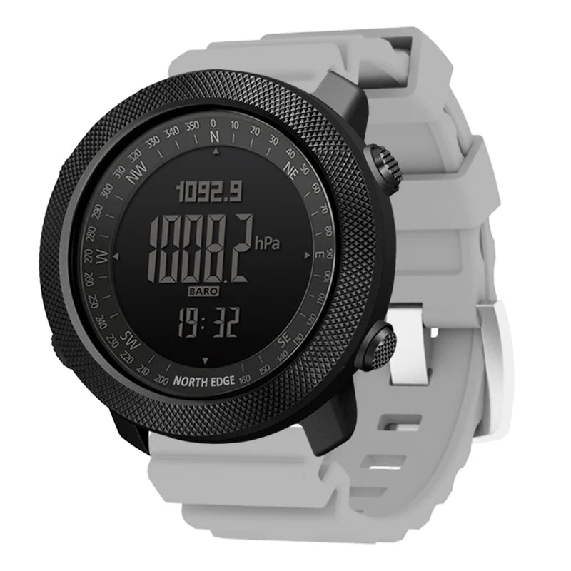 ⌚ Montre Sport Homme NORTH EDGE – Numérique, Étanche 50m, Altimètre et Boussole