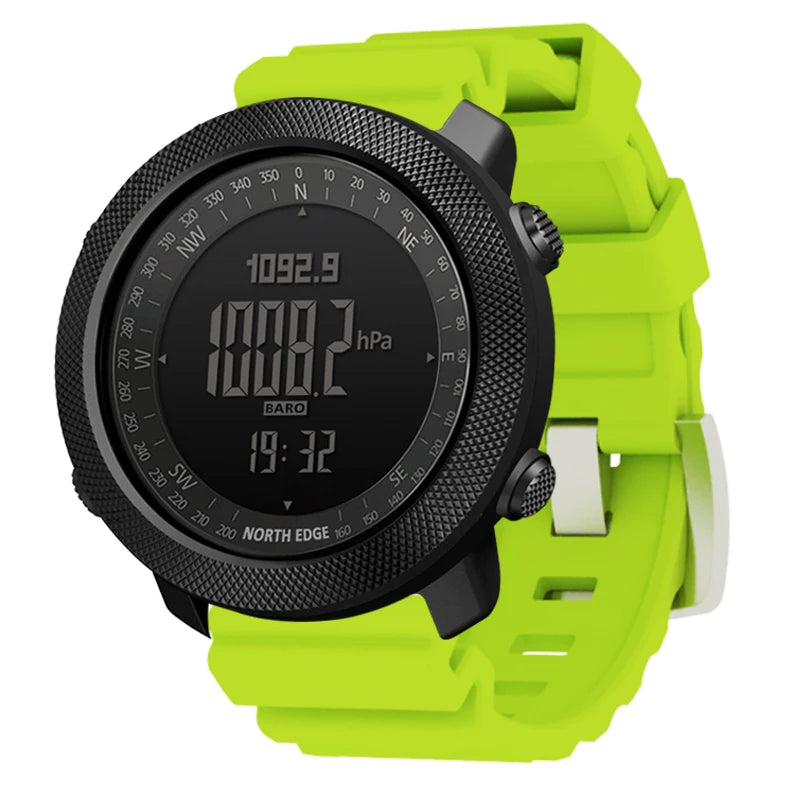 ⌚ Montre Sport Homme NORTH EDGE – Numérique, Étanche 50m, Altimètre et Boussole
