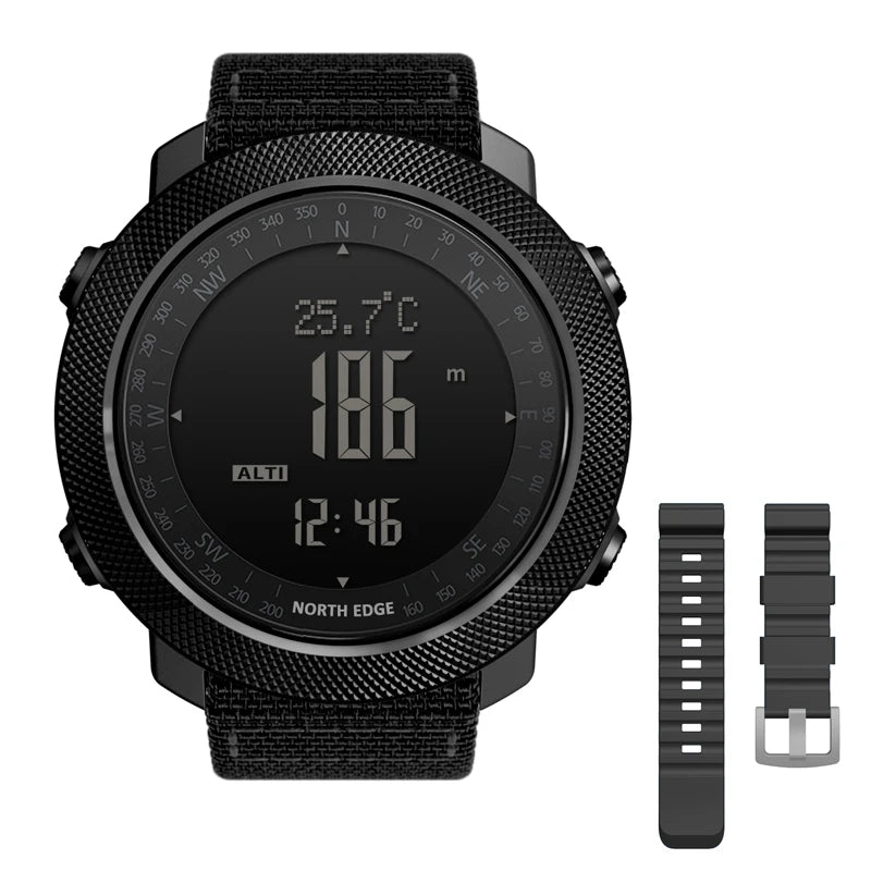 ⌚ Montre Sport Homme NORTH EDGE – Numérique, Étanche 50m, Altimètre et Boussole