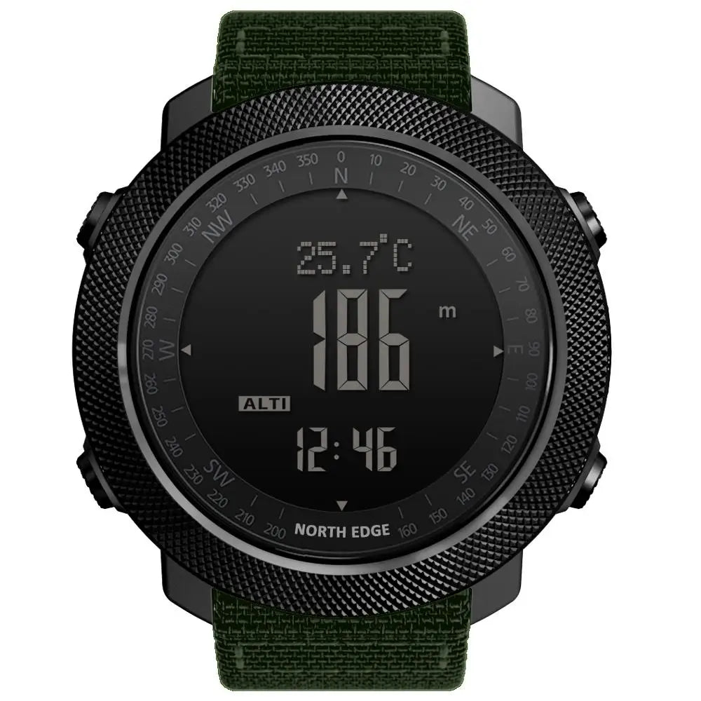 ⌚ Montre Sport Homme NORTH EDGE – Numérique, Étanche 50m, Altimètre et Boussole