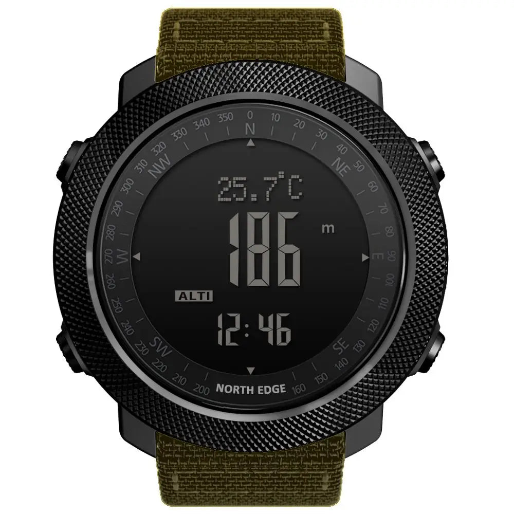 ⌚ Montre Sport Homme NORTH EDGE – Numérique, Étanche 50m, Altimètre et Boussole