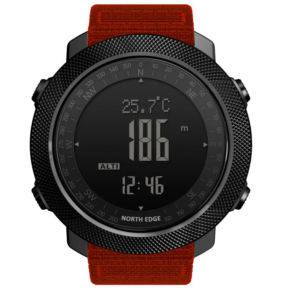 ⌚ Montre Sport Homme NORTH EDGE – Numérique, Étanche 50m, Altimètre et Boussole