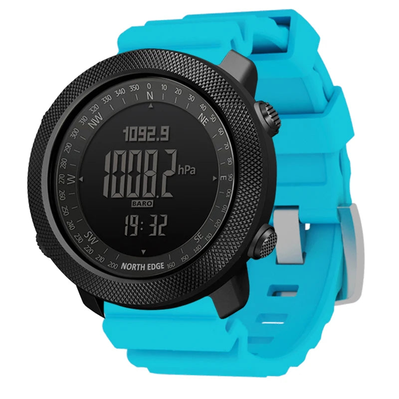 ⌚ Montre Sport Homme NORTH EDGE – Numérique, Étanche 50m, Altimètre et Boussole