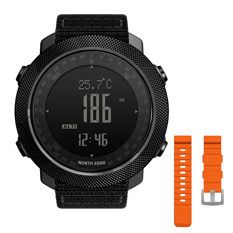 ⌚ Montre Sport Homme NORTH EDGE – Numérique, Étanche 50m, Altimètre et Boussole