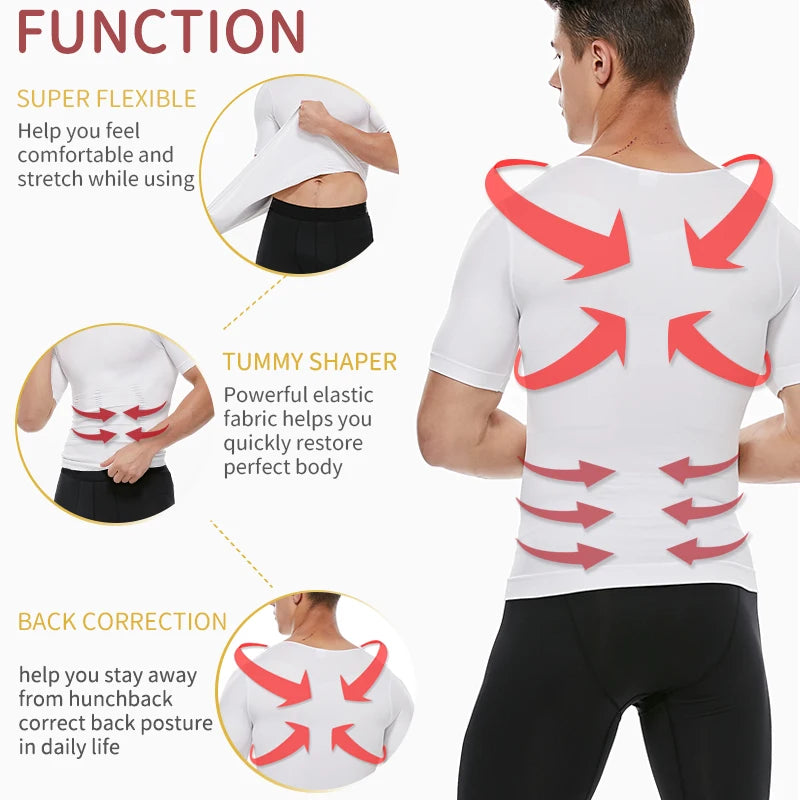 🏋️‍♂️ Body Shaper Homme – Ceinture Amincissante et Correctrice de Posture