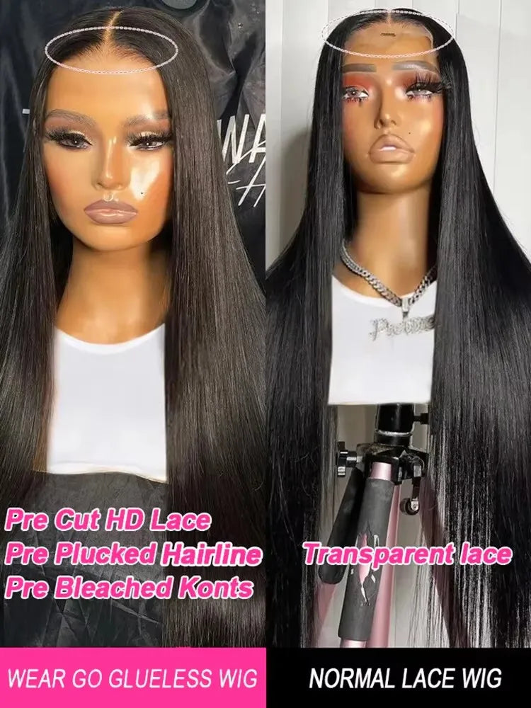 ✨ Perruque Brésilienne 100% Cheveux Humains – 13x4 Frontal HD + 7x5 Closure ✨