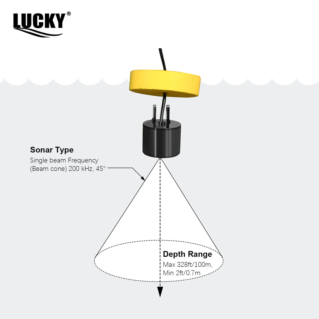 🎣 Sonar Portable FFC1108-1 – Détecteur de Poissons 100m avec Alarme