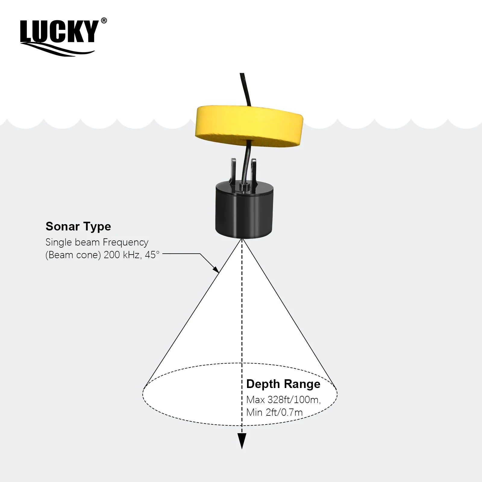 🎣 Sonar Portable FFC1108-1 – Détecteur de Poissons 100m avec Alarme