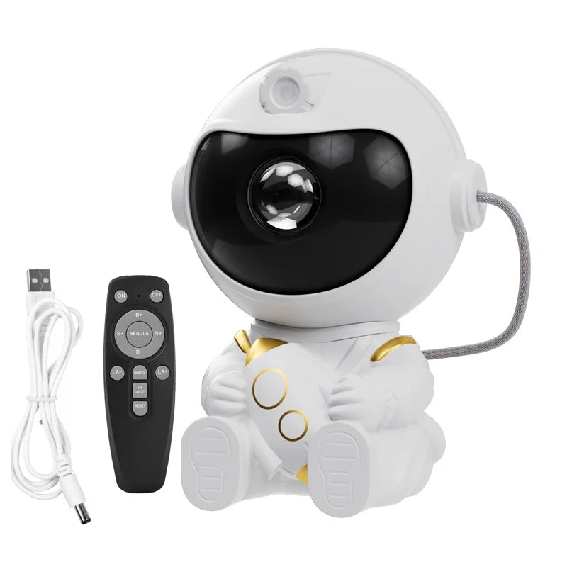 🌌 Projecteur LED Galaxie Astronaute – Veilleuse & Haut-Parleur Bluetooth 🎶✨