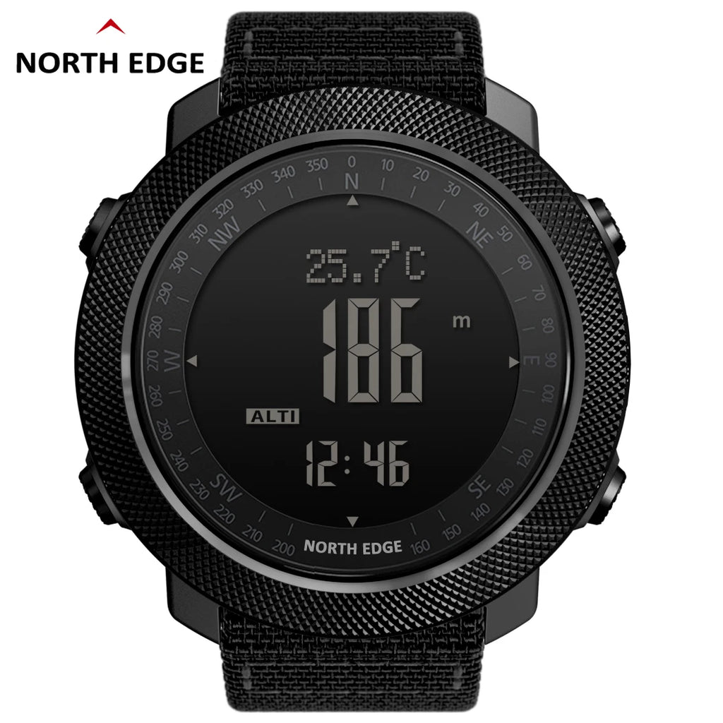 ⌚ Montre Sport Homme NORTH EDGE – Numérique, Étanche 50m, Altimètre et Boussole